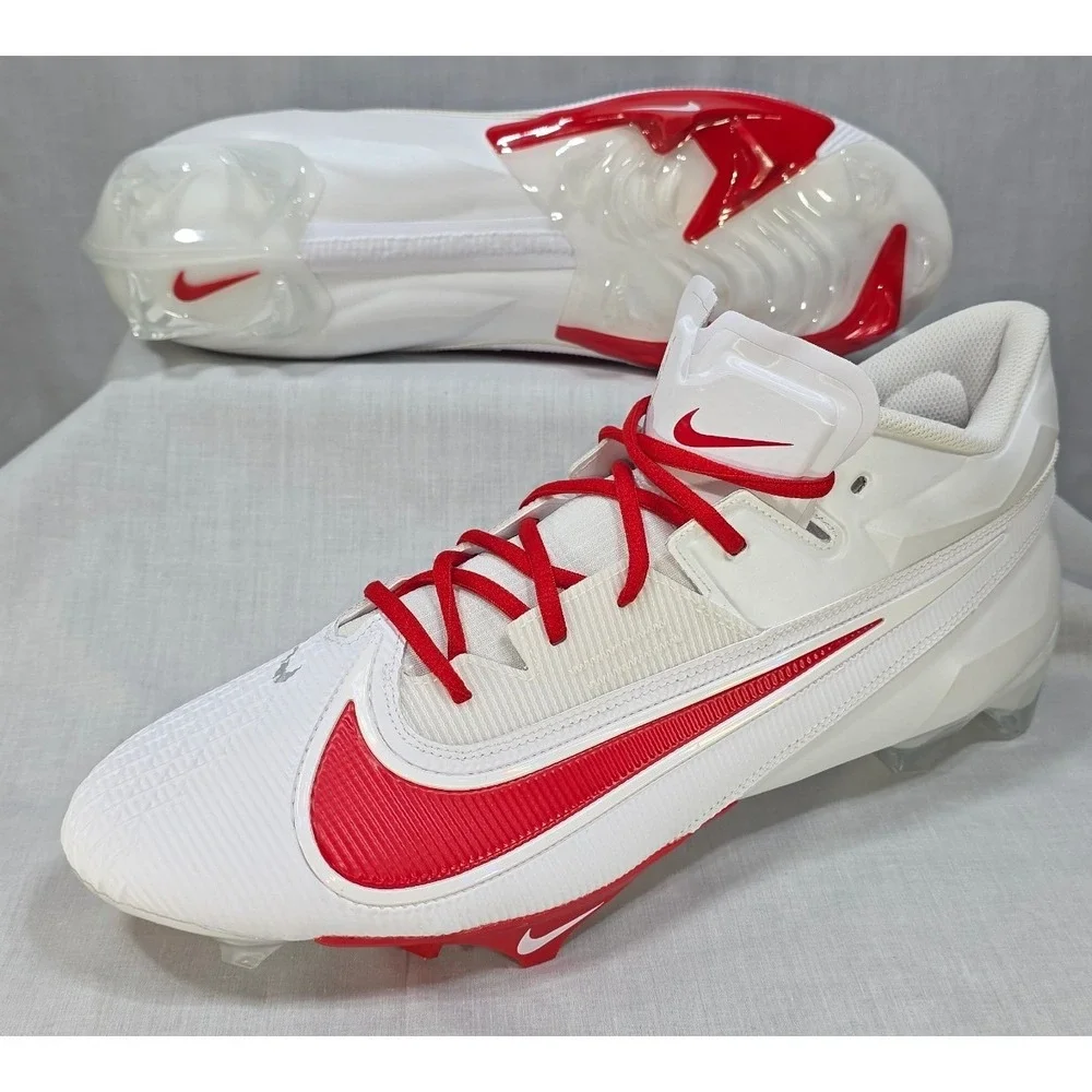 Nike Vapor Edge Elite 360 2 White University‎ Red Football Cleats Size 16